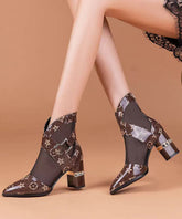 Nuevas botas cortas de malla hueca de moda para primavera y verano.